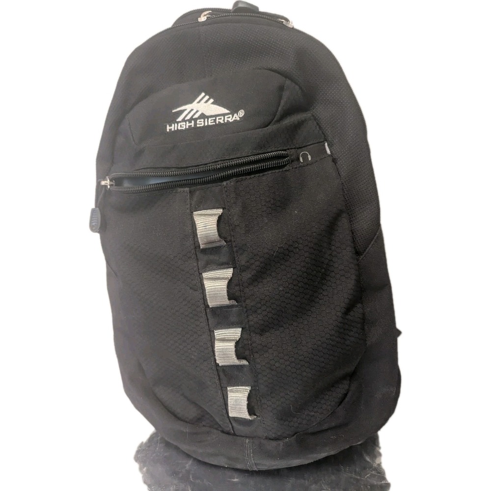 High Sierra Backpack  Big Pocket Water Pocket Straps Hiking Black